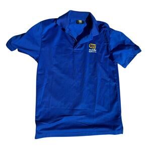 Best Buy Mobile Polo Shirt Large Blue Yellow Logo Employee Uniform Top Mens - LN